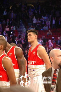 nba图 全明星西部负东部 姚明表情肃穆