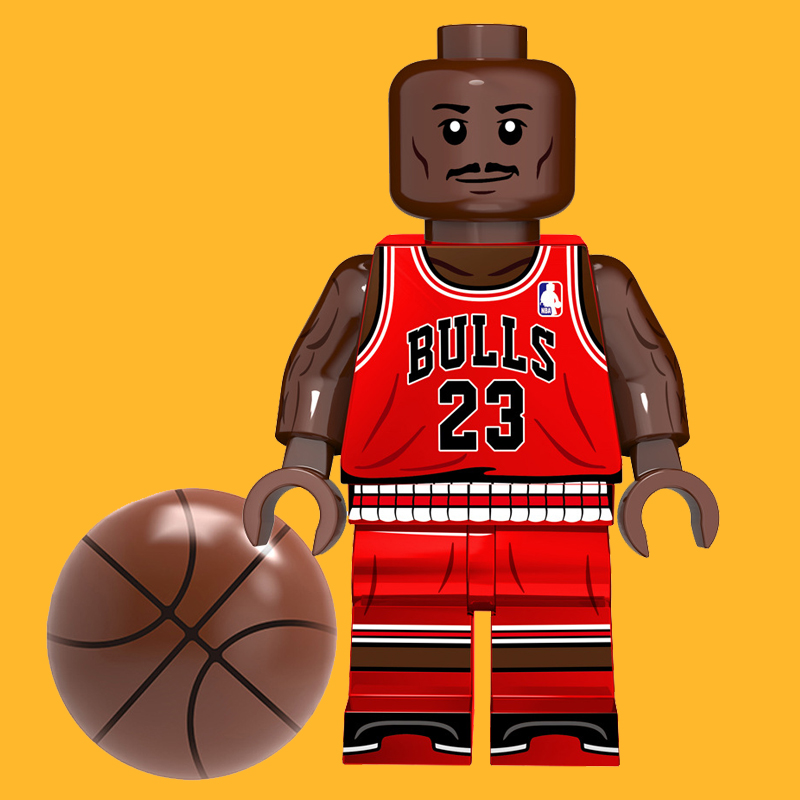 兼容乐高积木人仔NBA篮球明星詹姆斯科比乔丹奥尼尔益智拼装玩具