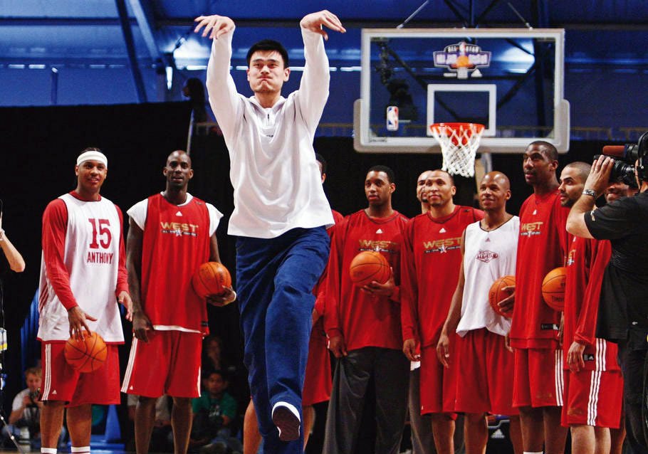 姚明在NBA全明星赛上的表现
